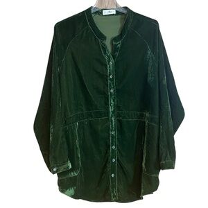 NATURAL LIFE Green Button Down Shirt